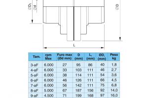 Acoplamento Elástico e Flexível Acioflex aF Acoplamento Elástico e Flexível Acioflex aF